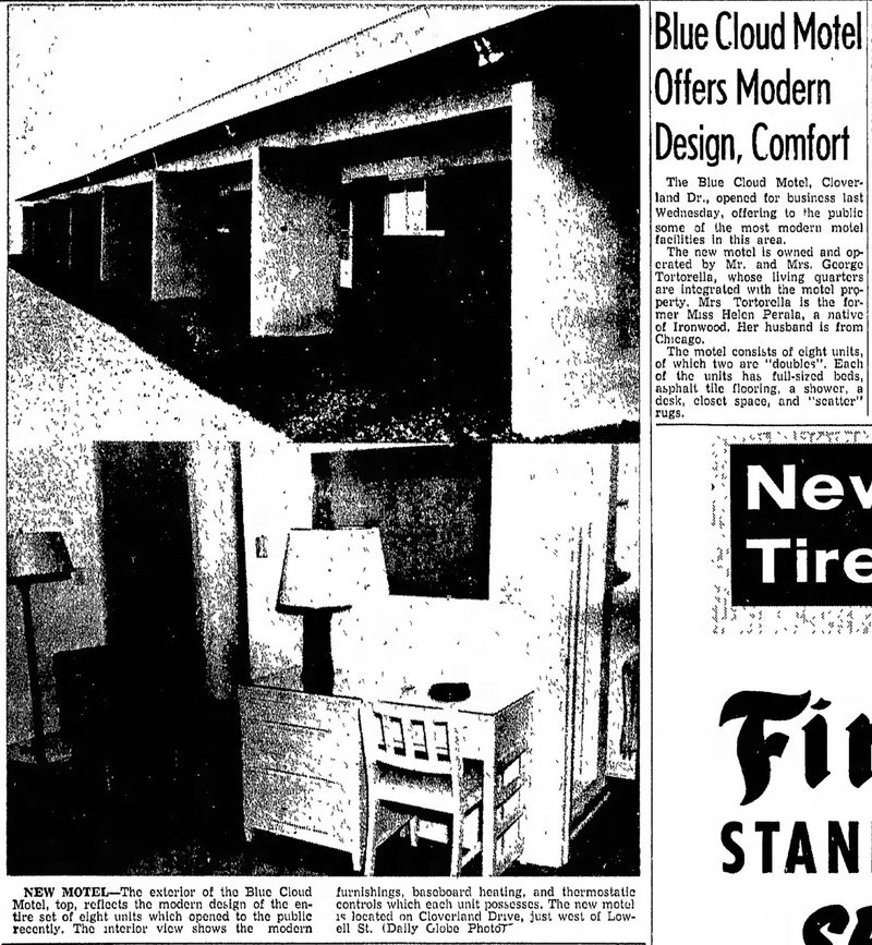 Love Hotels Timberline By OYO Lake Superior (Blue Cloud Motel) - May 24 1954 Opening Article